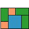 Costruisci un rettangolo usando almeno un pezzo di ogni colore