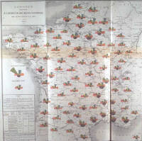 kaart met sectordiagrammen