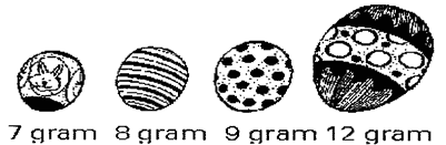 Diverse grootte van de paaseitjes